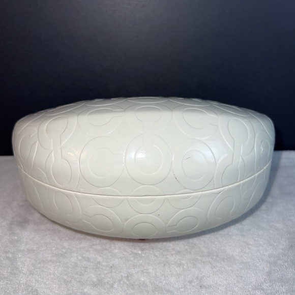 COACH Hardshell White Monogram CC Sunglasses Eyeglasses Protective Case - Picture 2 of 6
